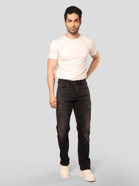 Charcoal Midrise, Comfort And Straight Fit Stretch Jeans