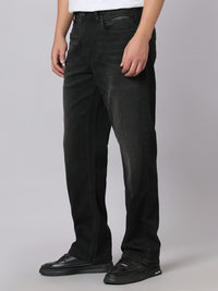 Charcoal Midrise, Comfort And Straight Crop Length Stretch Jeans