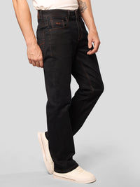 Dark Blue Midrise, Comfort And Straight Fit Stretch Jeans