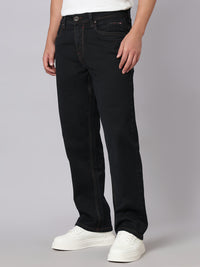 Dark Blue Midrise, Comfort And Straight Crop Length Stretch Jeans