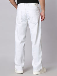 White Midrise, Comfort And Straight Crop Length Stretch Jeans