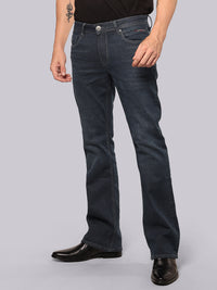 Petrol Mid Rise Loose Boot Leg Stretch Jeans