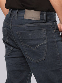 Petrol Mid Rise Loose Boot Leg Stretch Jeans