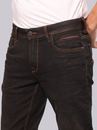 Charcoal Mid Rise Loose Boot Leg Stretch Jeans