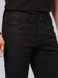 Dark Blue Mid Rise Loose Boot Leg Stretch Jeans