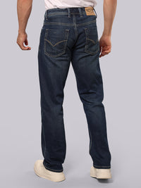 Med Blue Midrise, Comfort And Straight Fit Stretch Jeans