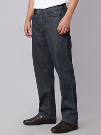 Dark Blue Midrise, Comfort And Straight Crop Length Stretch Jeans