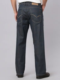 Dark Blue Midrise, Comfort And Straight Crop Length Stretch Jeans