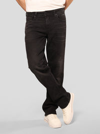 Charcoal Midrise, Comfort And Straight Fit Stretch Jeans