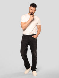 Charcoal Midrise, Comfort And Straight Fit Stretch Jeans