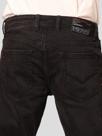 Charcoal Midrise, Comfort And Straight Fit Stretch Jeans