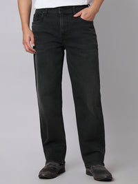 Charcoal Midrise, Comfort And Straight Crop Length Stretch Jeans