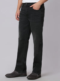 Charcoal Midrise, Comfort And Straight Crop Length Stretch Jeans