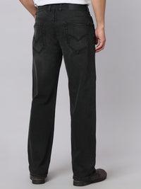 Charcoal Midrise, Comfort And Straight Crop Length Stretch Jeans