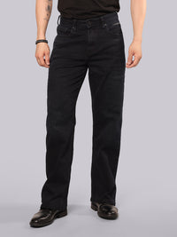 Dark Blue Midrise Loose Fit Stretch Jeans