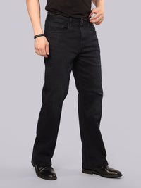 Dark Blue Midrise Loose Fit Stretch Jeans