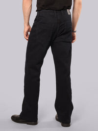 Dark Blue Midrise Loose Fit Stretch Jeans