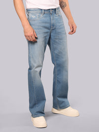 Med Blue Midrise Loose Fit Stretch Jeans