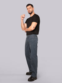 Petrol Midrise Loose Fit Stretch Jeans