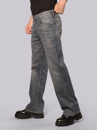 Jazz Blue Midrise Loose Fit Stretch Jeans