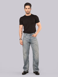 Med Petrol Midrise Loose Fit Stretch Jeans