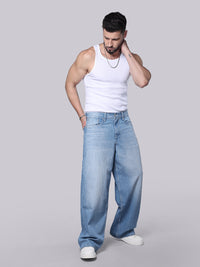 Light Blue Extra Loose Fit Jeans