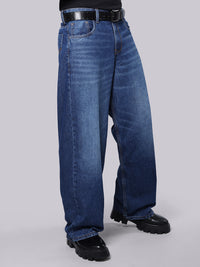 Med Blue Extra Loose Fit Jeans