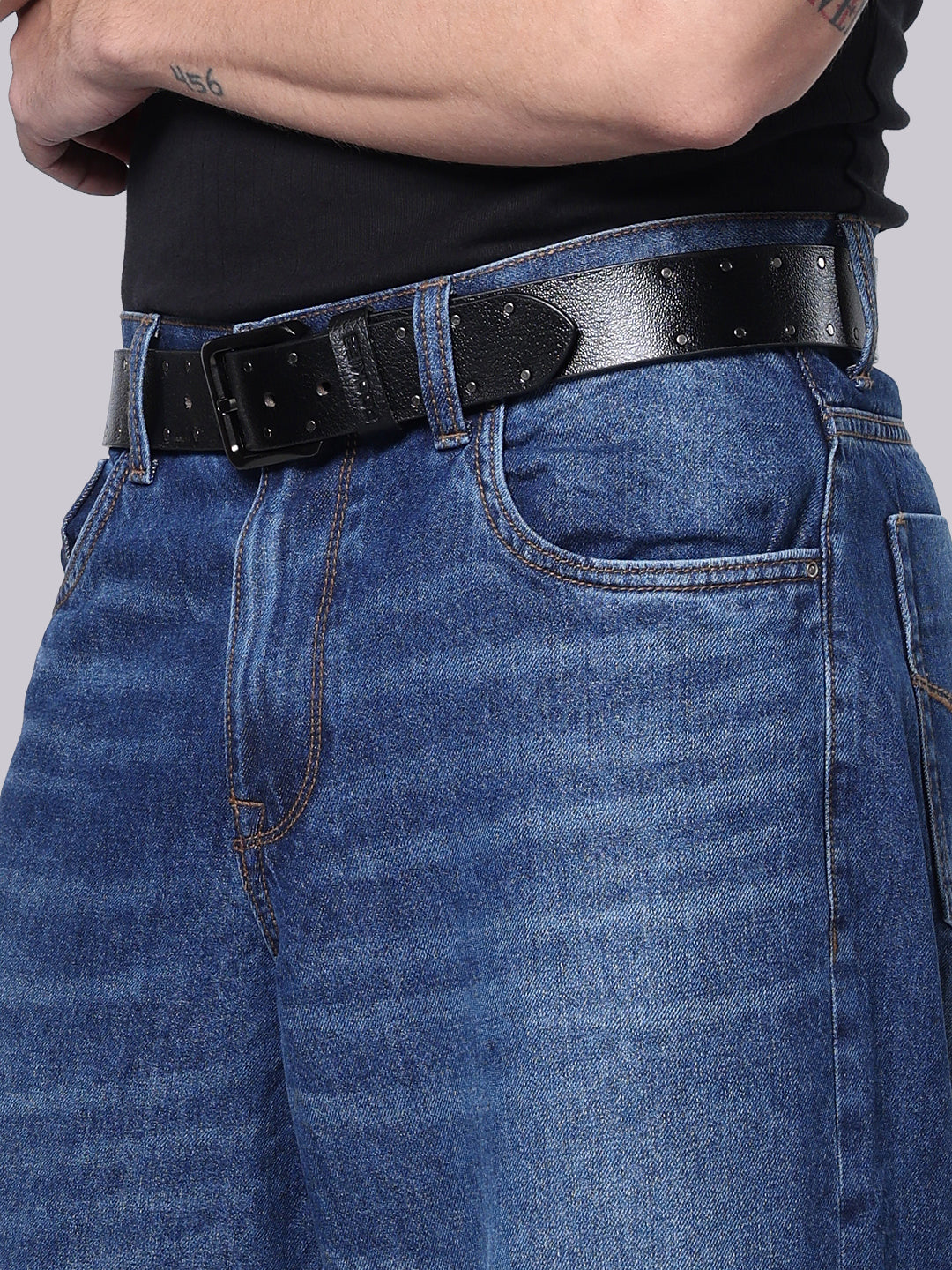 Med Blue Extra Loose Fit Jeans
