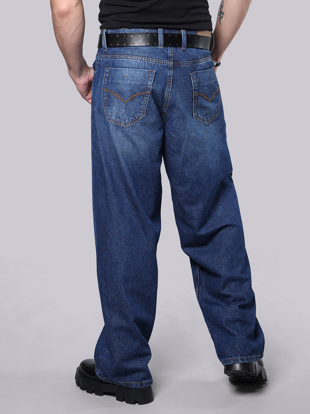 Med Blue Extra Loose Fit Jeans