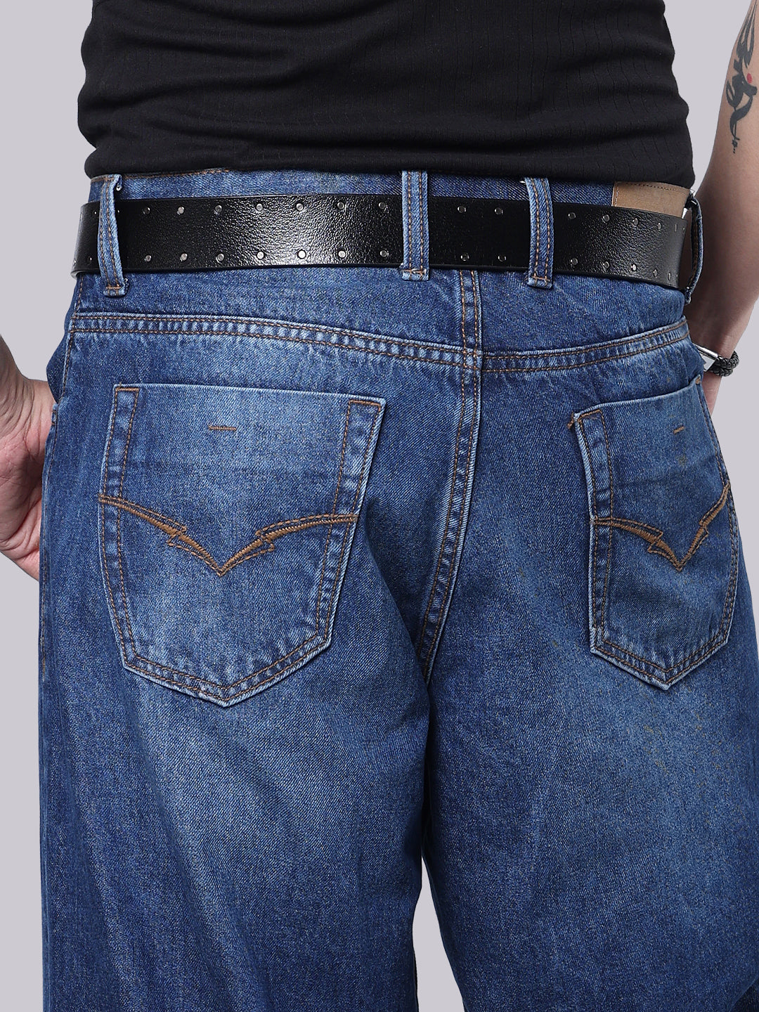 Med Blue Extra Loose Fit Jeans