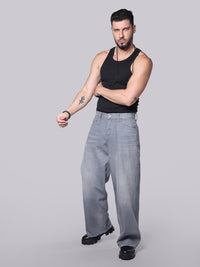 Med Grey Extra Loose Fit Jeans