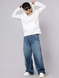 Med Blue Extra Loose Fit Jeans