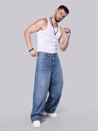 Med Blue Extra Loose Fit Jeans