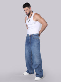 Med Blue Extra Loose Fit Jeans
