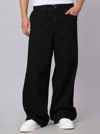 Black Extra Loose Fit Jeans
