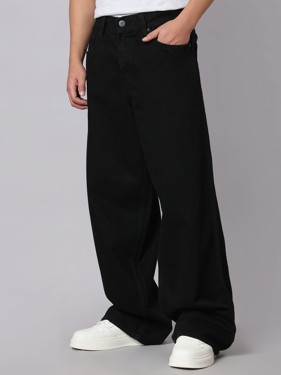 Black Extra Loose Fit Jeans