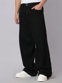 Black Extra Loose Fit Jeans