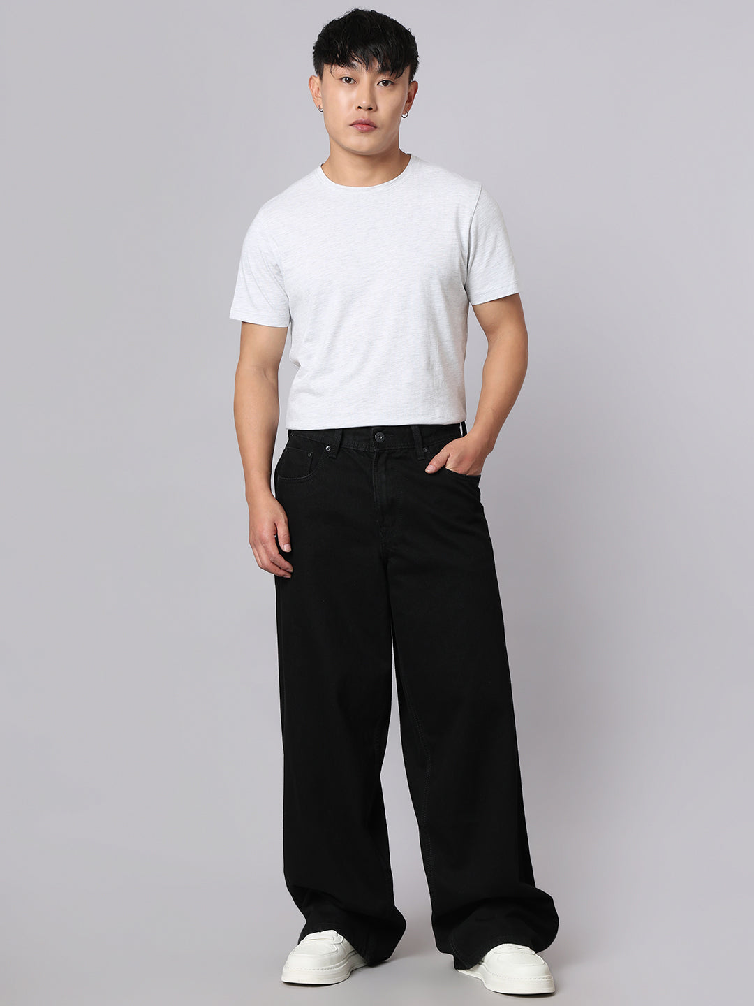 Black Extra Loose Fit Jeans