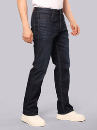 Dark Blue Midrise, Comfort And Straight Fit Stretch Jeans