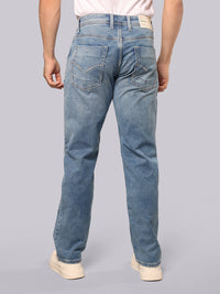Light Blue Midrise, Comfort And Straight Fit Stretch Jeans