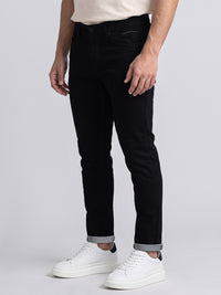 Black Low-Rise Ankle Length Stretch Jeans