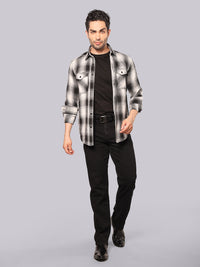 Black Midrise, Comfort And Straight Fit Stretch Jeans