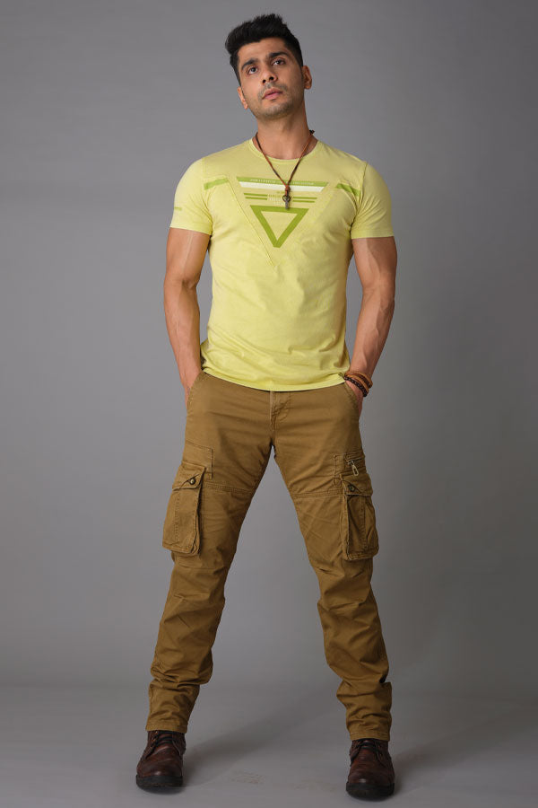 Dk Khaki Regular Fit Cargo Pant