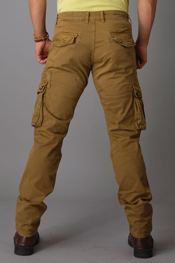 Dk Khaki Regular Fit Cargo Pant