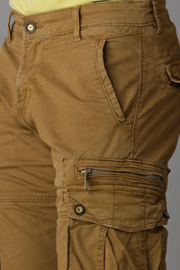 Dark Khaki Regular Fit Cargo Pant
