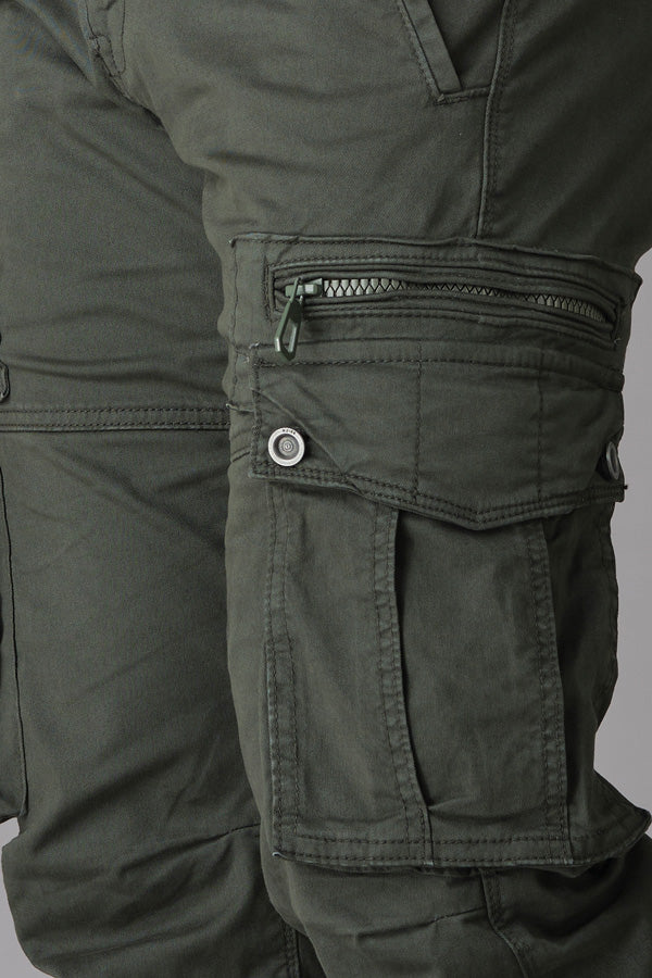 Military Green Regular Fit Cargo Pant