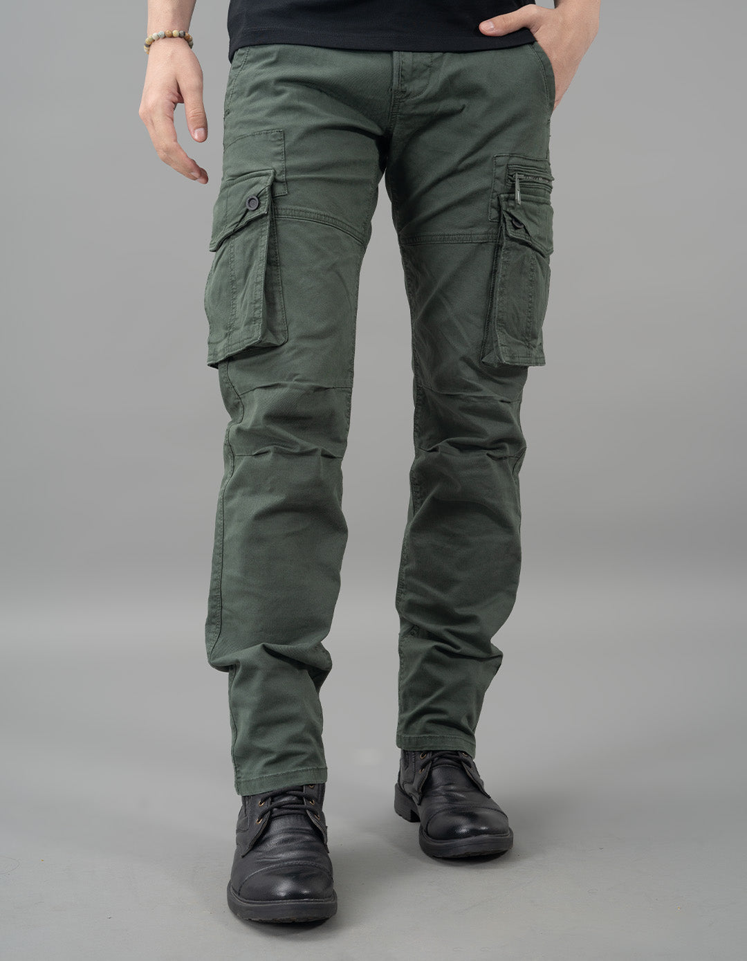 Military Green Regular Fit Cargo Pant