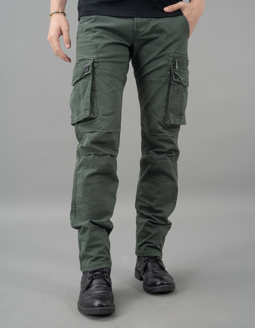 Military Green Regular Fit Cargo Pant