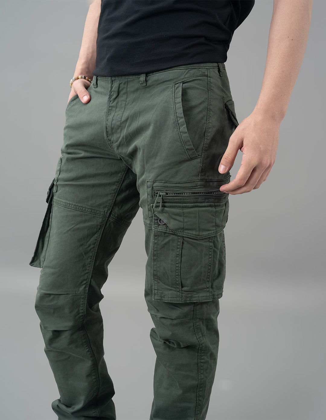 Military Green Regular Fit Cargo Pant