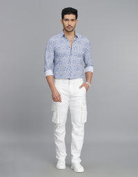 White Regular Fit Cargo Pant